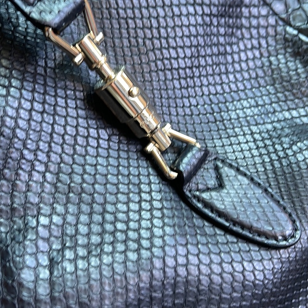 Gucci Large New Jackie Black Python - image 2